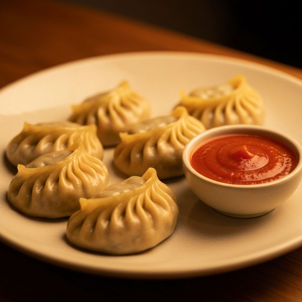 Popular chicken momo
